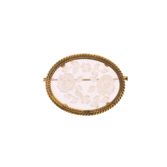 Floral Early Plastics Brooch