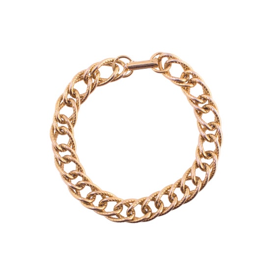 Tacoa Gold Plated Textured Link Bracelet - Etsy 日本