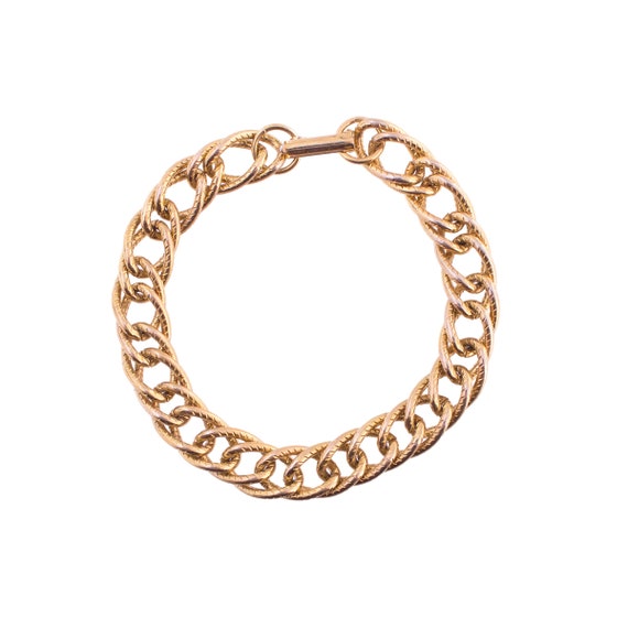 Tacoa Gold Plated Textured Link Bracelet - image 1