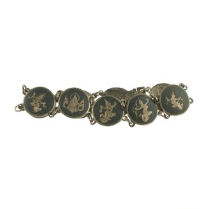 Sterling Niello Dancing Figures Bracelet