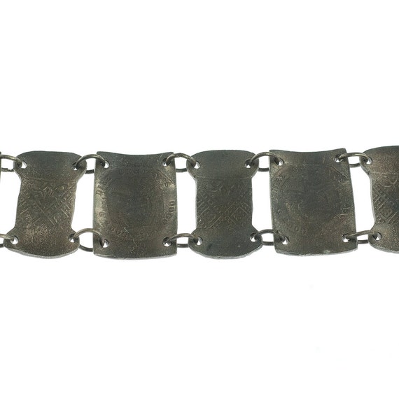 SALE--Colombian 900 Silver Link Bracelet - image 3