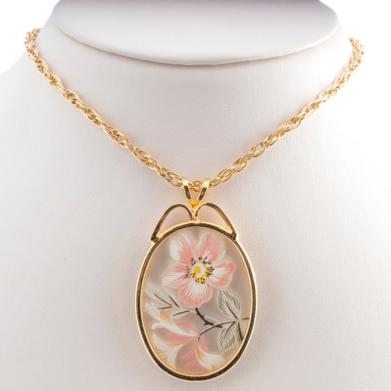 Floral Gold Plated Necklace - image 3