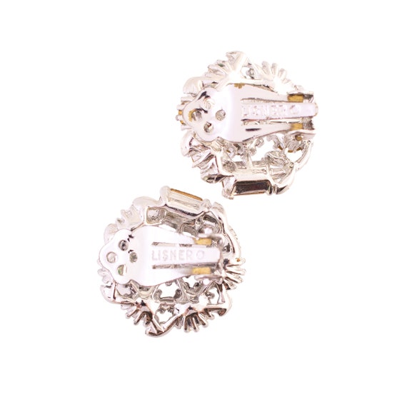 Lisner Rhinestone Cluster Earrings - image 2