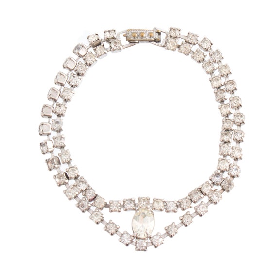 Rhinestone Split Row Bracelet - image 2