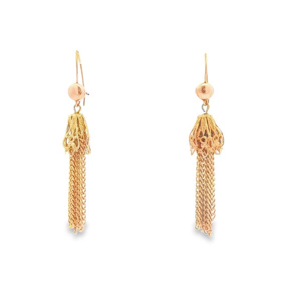 Gold Plated Tassel Earrings