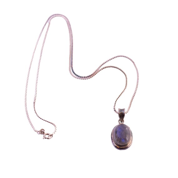 Sterling Silver Labradorite Earring and Necklace … - image 3