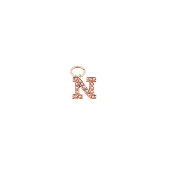 14K Seed Pearl N Charm