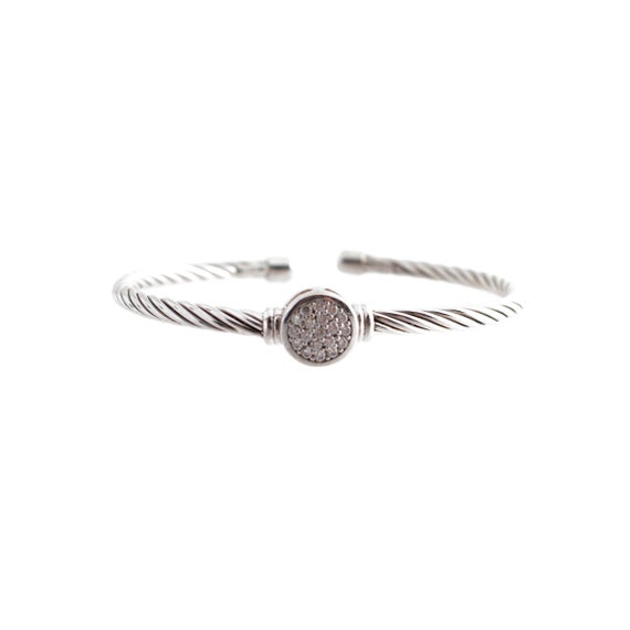 Dyadema Sterling CZ Cable Bracelet - image 1