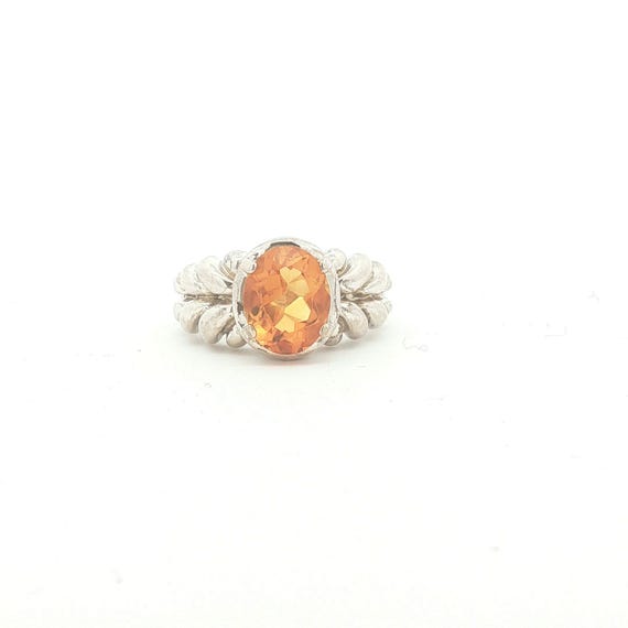 Sterling Braided Citrine Ring - image 1