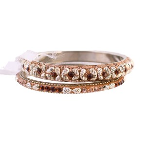 Glitter and Rhinestone Bangle Bracelet Set