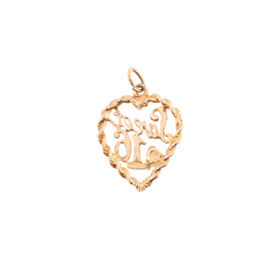 14K Gold Sweet 16 Charm - image 2