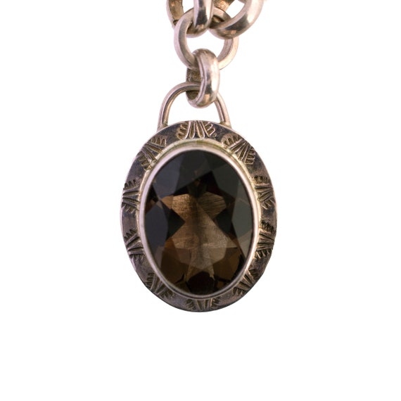 Sterling Smoky Quartz Necklace - image 2