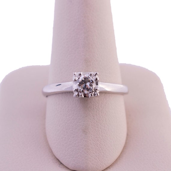 Vintage Platinum Diamond Solitaire Engagement Ring - image 1