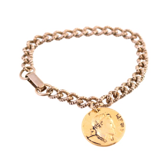 Vintage Coin Charm Bracelet - image 1