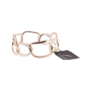 Bracelet Open Link plaqué or par Gennaro