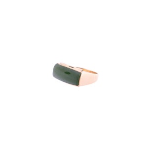 18K Gold Nephrite Bar Ring