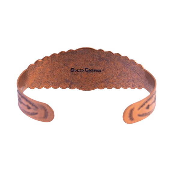 Solid Copper Decorative Cuff Bracelet - image 2
