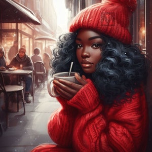 African American Afro Woman Clipart