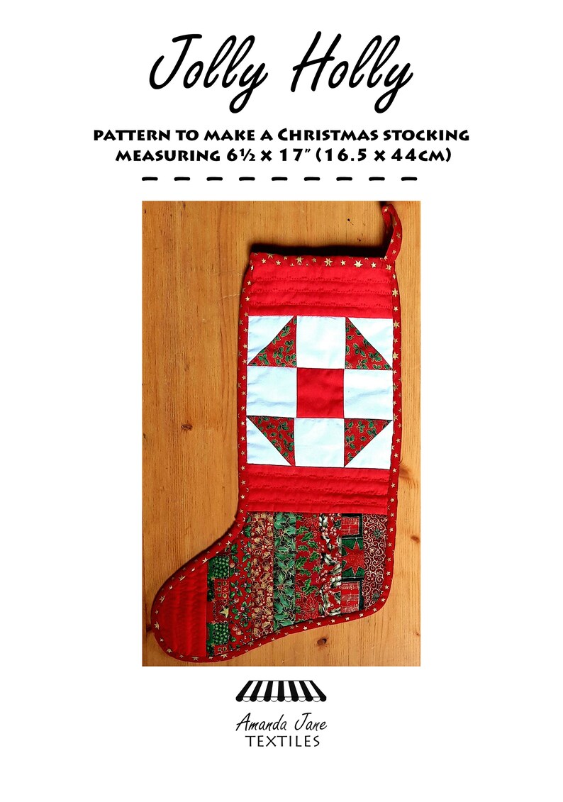 Quilt pattern: Christmas stocking/Christmas decoration strip image 1