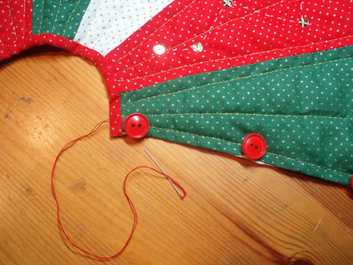 Quilt Pattern Christmas Tree Stand Cover Sewing Quilting Etsy