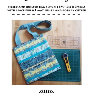 Quilt pattern: bag project bag quilter&#39;s storage bag (to hold ruler, cutter, board) strips, sewing, quilting advice PDF &#39;Quilter&#39;s Bag&#39;