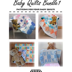 Paquete de patrones de colchas para bebé, cuna y tapete de juego (descarga digital)