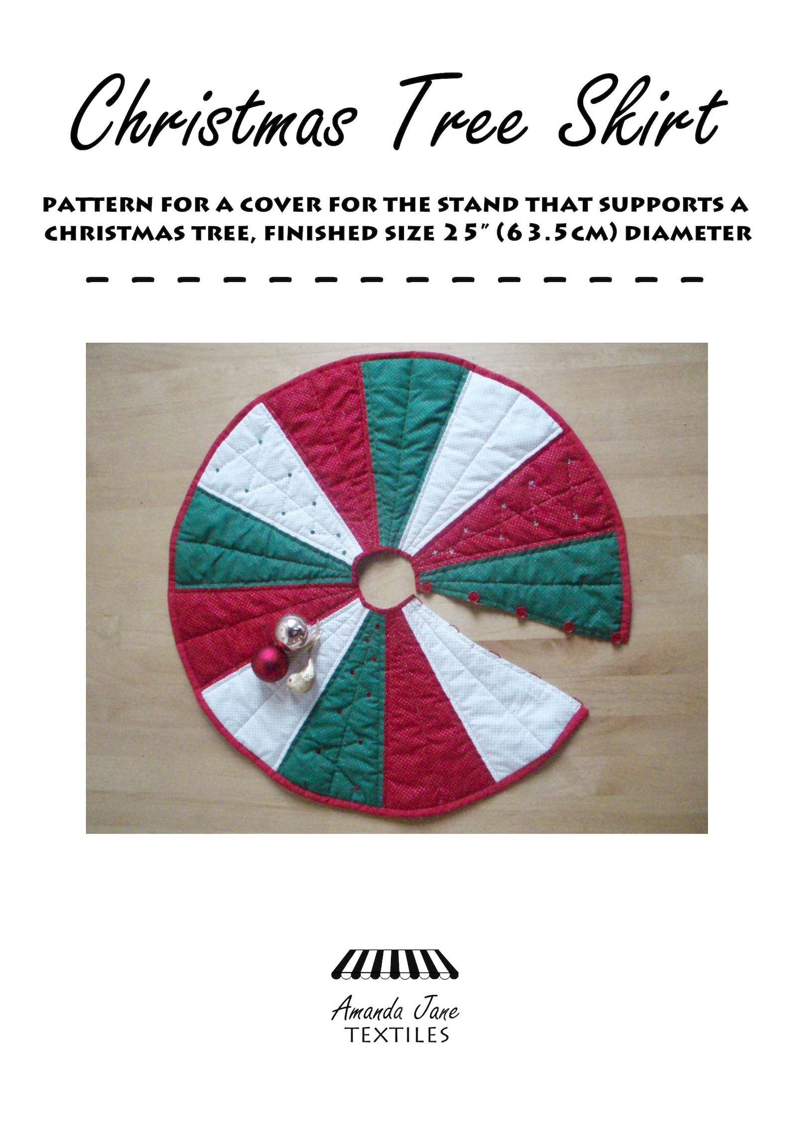 Quilt Pattern Christmas Tree Stand Cover Sewing Quilting Etsy