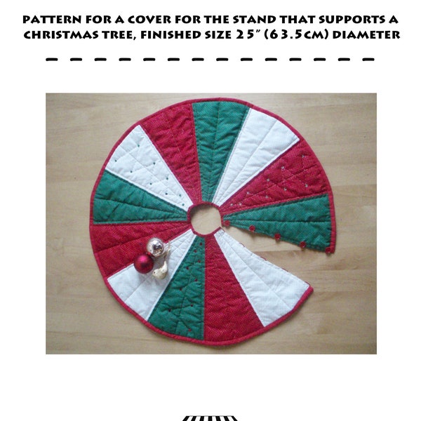 Quiltpatroon: Kerstboomstandaardhoes, naaien, quilten, traditionele en moderne kleuren direct downloaden, PDF 'Kerstboomrok'