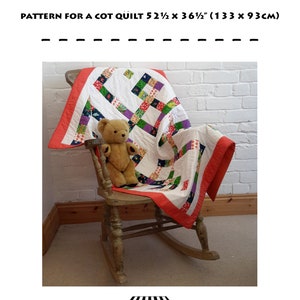 Quilt pattern: baby cot crib baby blanket or wall-hanging image 1