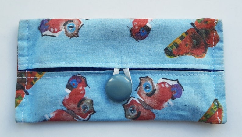 Sewing pattern: pocket tissues holder, 'quick make', beginner-friendly, gift or fund-raising item, butterflies, PDF 'Tissue Pack Holder' image 2