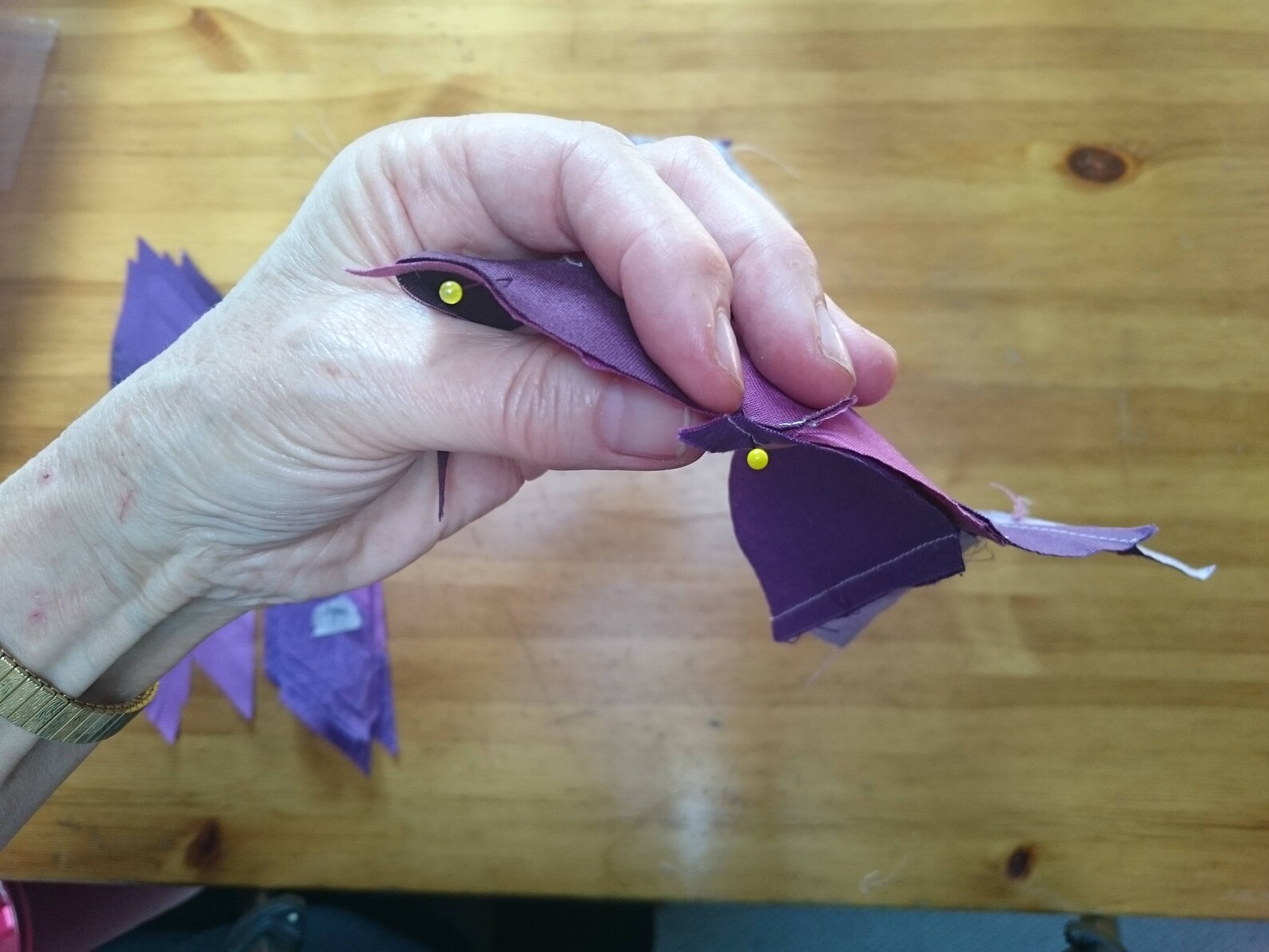 Quilt Pattern Double Bed Medallion Quilt, Star Blocks, Blue, Purple