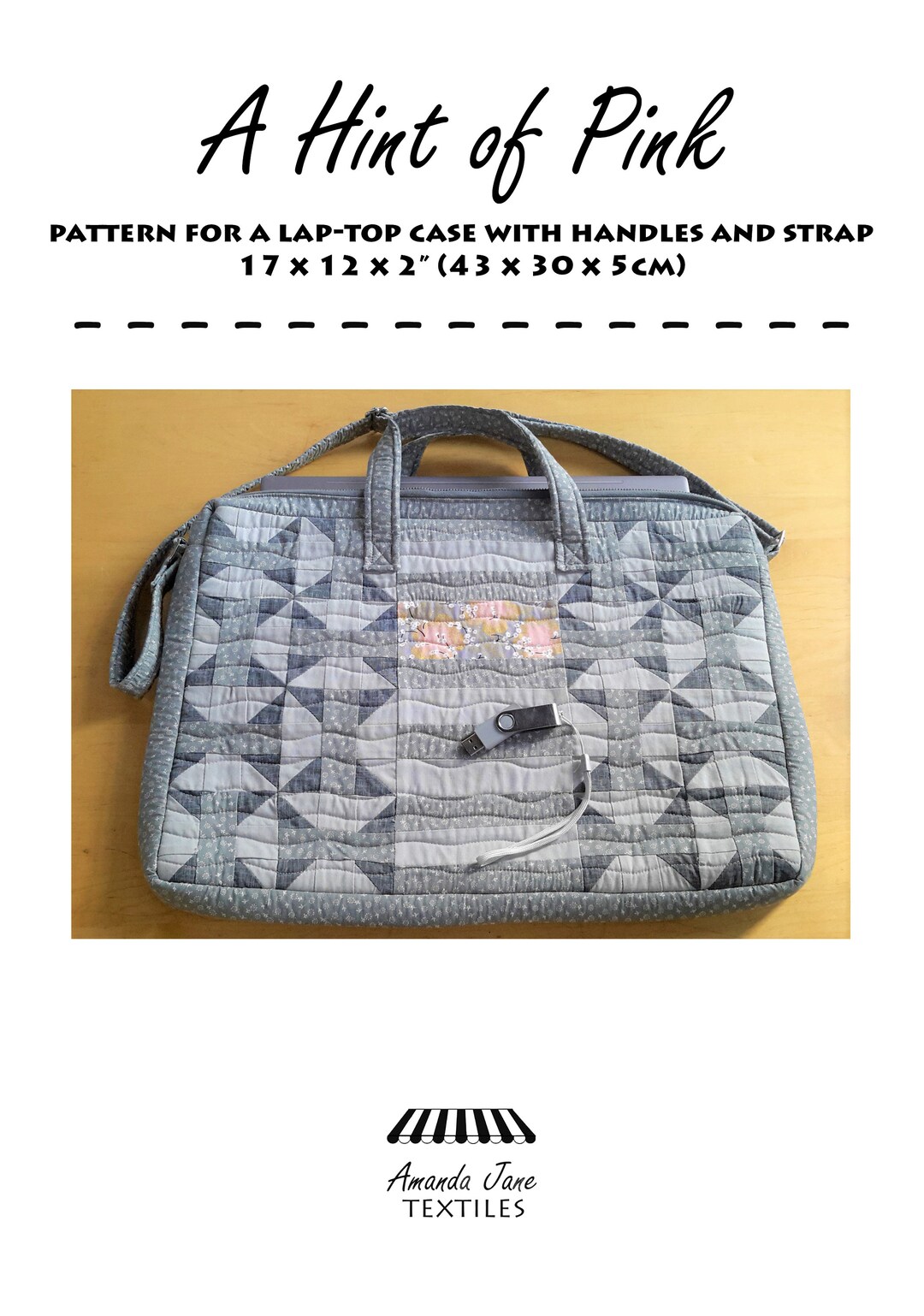 Quilt Pattern: Computer Bag Laptop Bag Laptop Case With Handles & Long ...