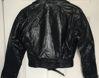 Vintage 1990's Authentic Gianni Versace Black Leather Jacket Size