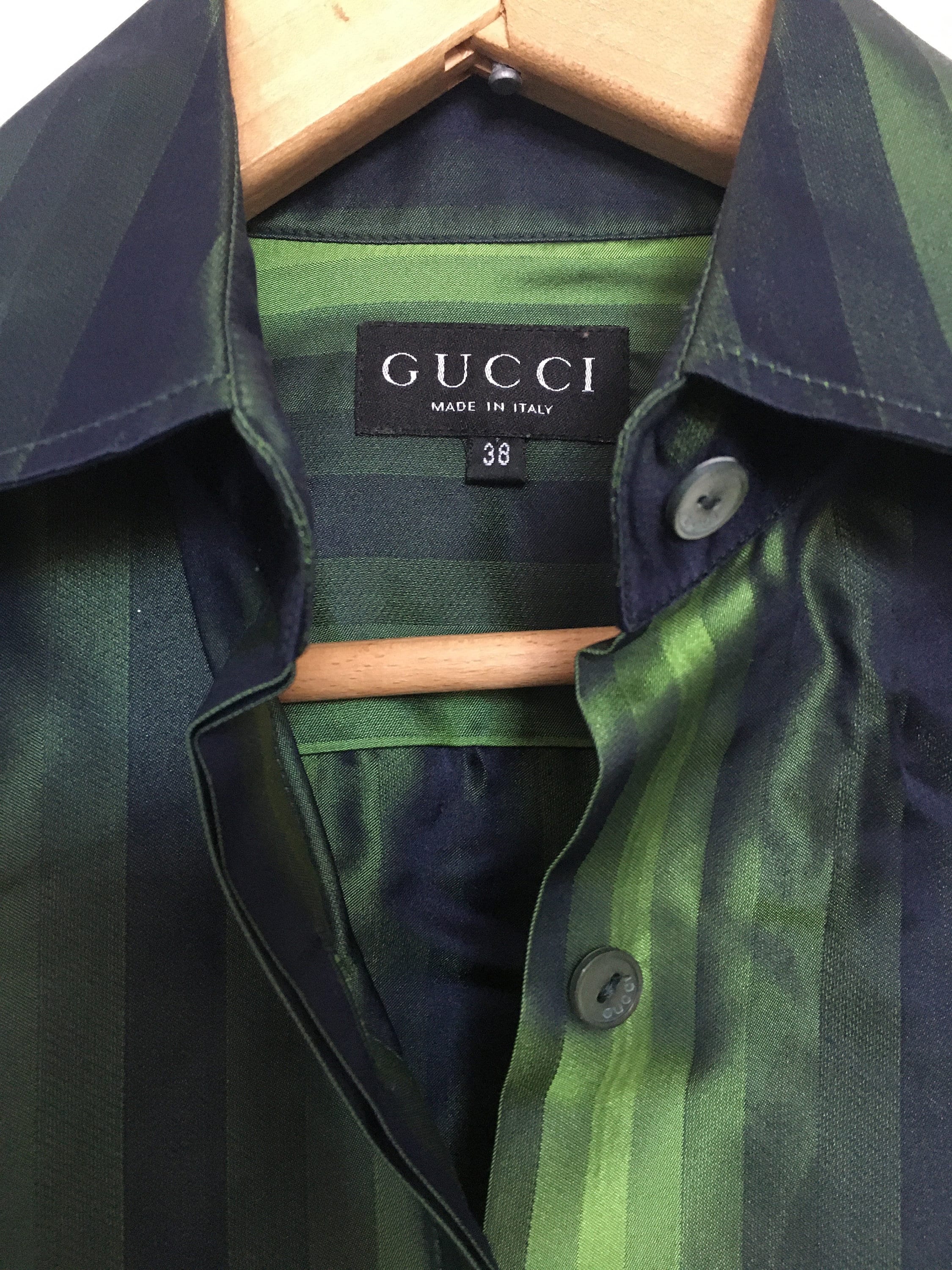 gucci dress shirt men GUCCI Oxford Cotton Shirt With Web, Size 14, White, Ready-to-wear