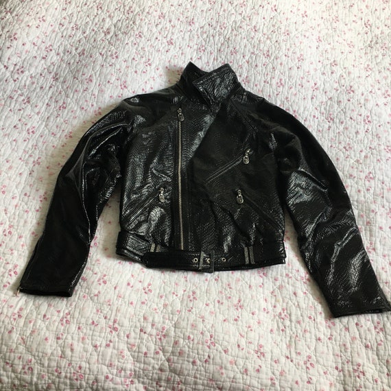 Vintage 1990's Authentic Gianni Versace Black Leather Jacket Size