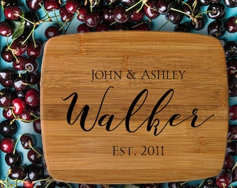 Personalized cutting board, custom cutting board, engraved cutting Board, wedding couples family anniversary bamboo wood