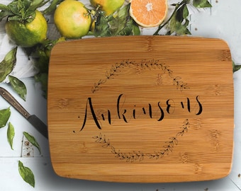 Personalized cutting board, custom cutting board, engraved cutting Board, wedding couples family anniversary bamboo wood