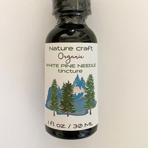White USA Pine Needle Tincture - Pure Organic pine needles - herbal supplement