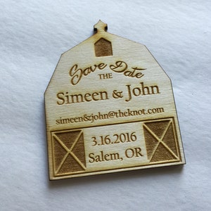 Save the Date Magnet, 100 Barn Save the Date, Wood Save the Dates, Wedding Invitation, Wedding Favors, Rustic Save the Date