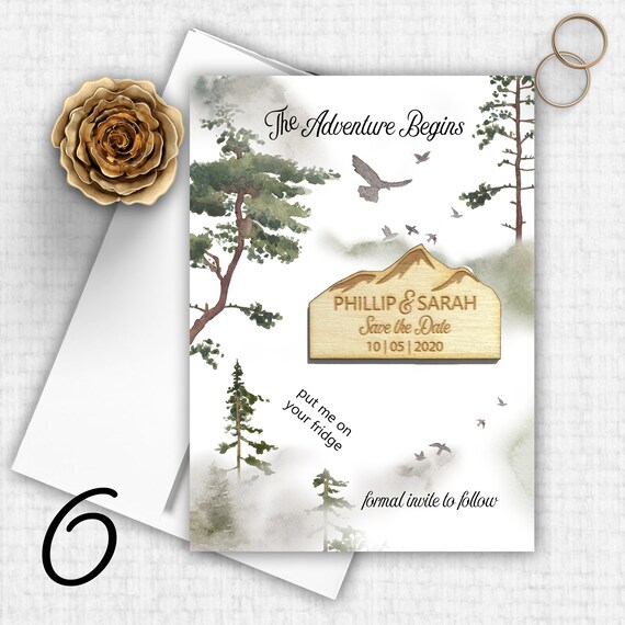 Save The Date Card Save The Date Magnet Wedding Magnet Wood Etsy