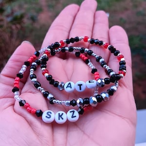 Stray Kids &quot;Ate&quot; stretch beaded bracelets, set of 3