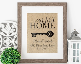 Housewarming Gift Our First Home Sign First Home Gift New Home Housewarming Gift New House Gift House Warming Gift New Home Gift Closing