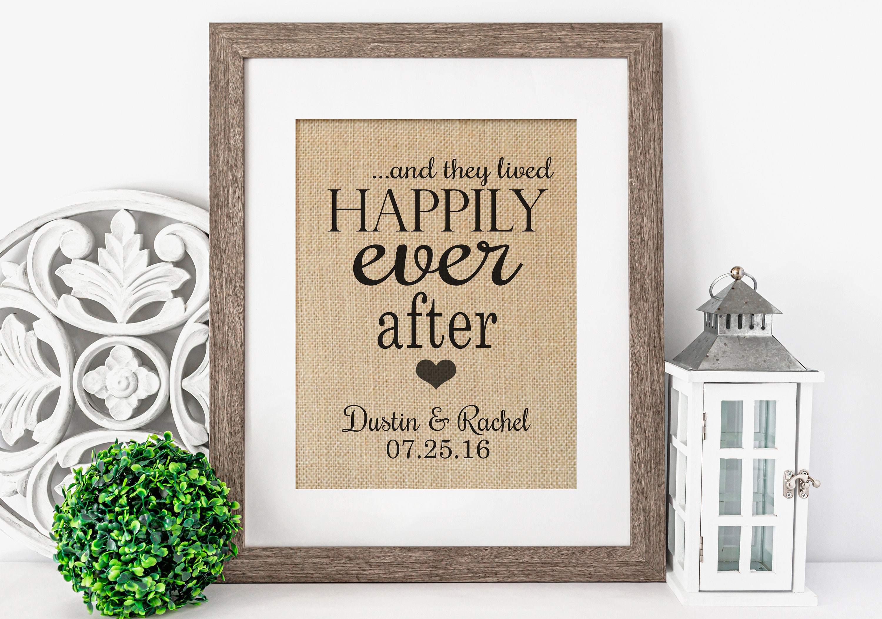 Happily Ever After Sign Wedding Gift for Couple Valentines Etsy