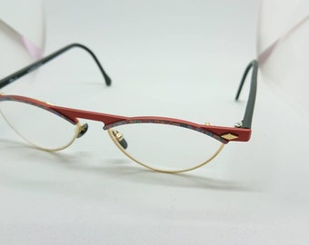 Vintage sunglasses frame 03-709 0017 HARRY/'S MIKADO mod bicolored crazy pop shape New Old Stock 1980s