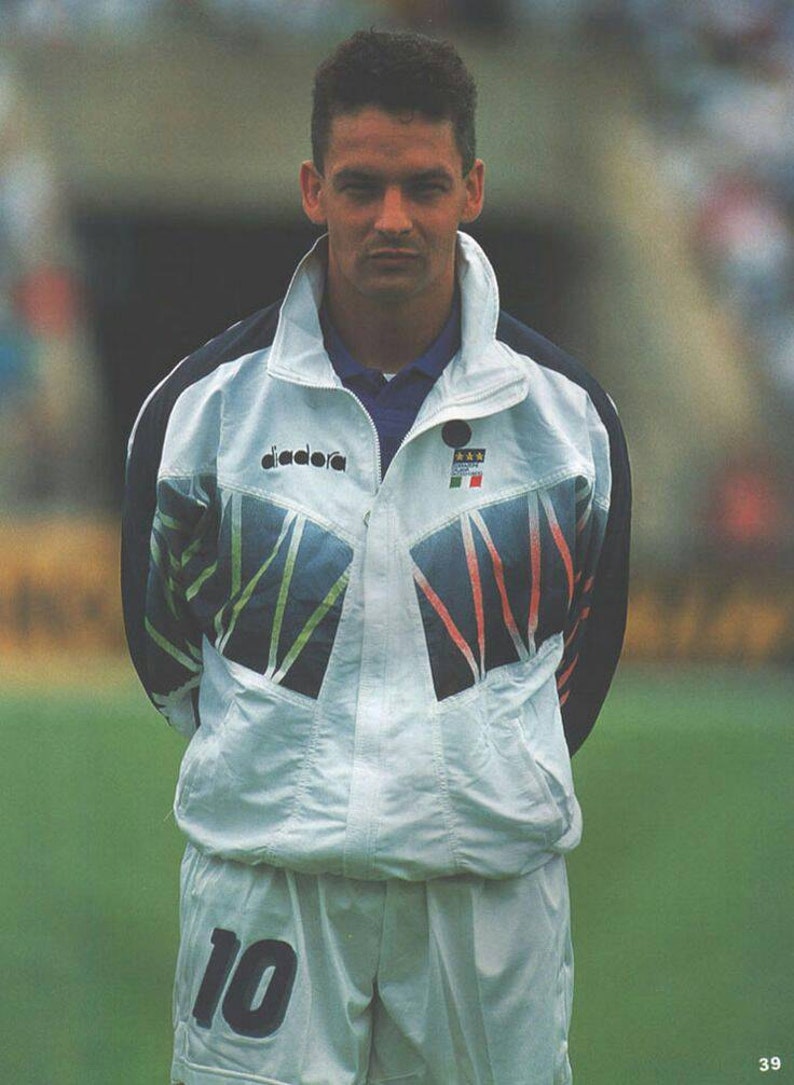 1994 usa world cup Italy Roberto baggio jacket Diadora made in | Etsy
