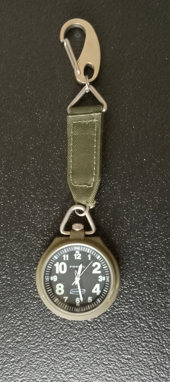 Fossil Defender Pocket Watch Hunting Camping - image 3