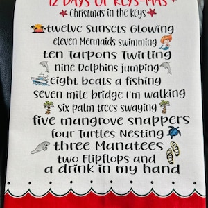 Twelve Days of Christmas Embroidered Cloth Napkins, Set of 12 Christmas  Cloth Napkins, Christmas Napkins, 12 Days of Christmas Napkins 