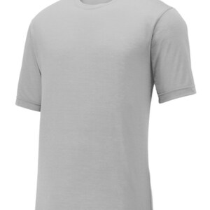 Sport-Tek PosiCharge Competitor Cotton Touch Short Sleeve Tee—ST450–Silver—Blank for your decorating