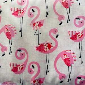 Flamingo Beach Fabric 1 yard 100% cotton