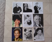 Nine Signed Photographs Actors Actress Singers Art and Collectibles Photography Black and Whie Colord882